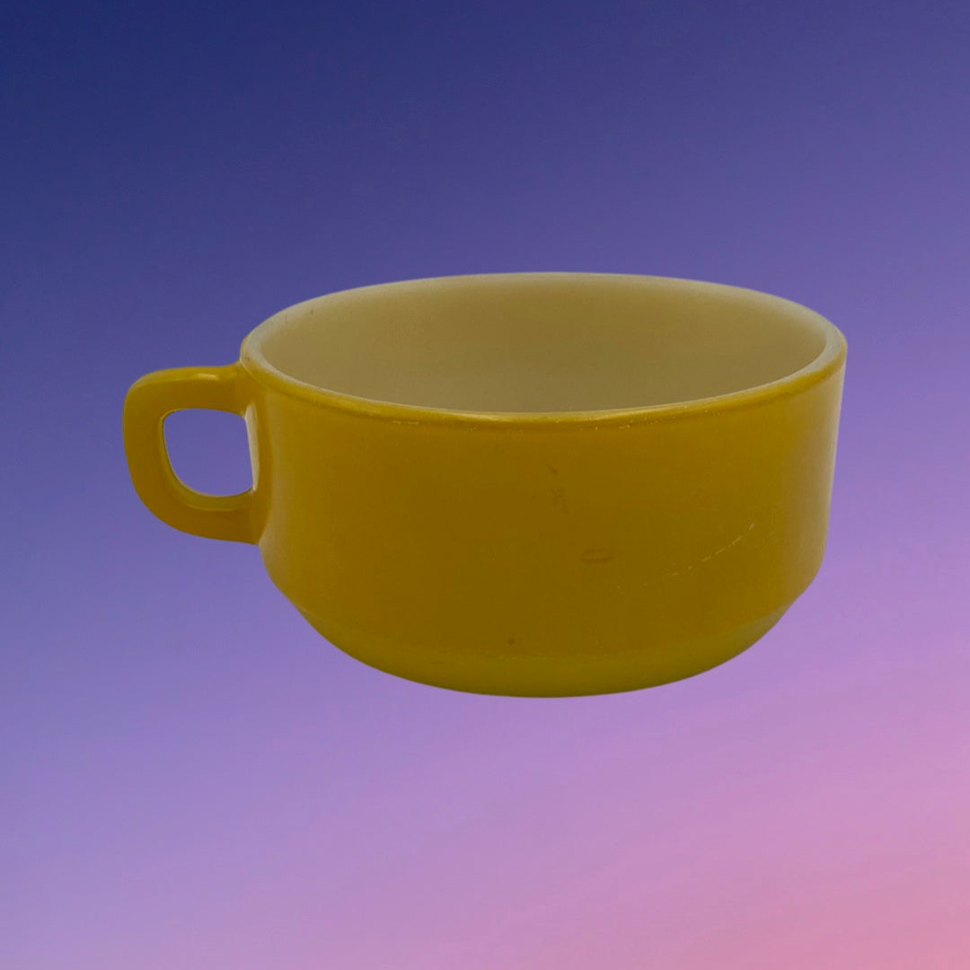 Anchor Hocking Yellow Stackable Soup Mug (303)