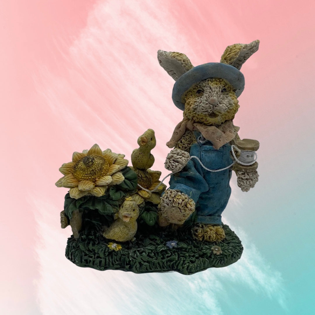 Country Hare with Ducklings and Spool Figure