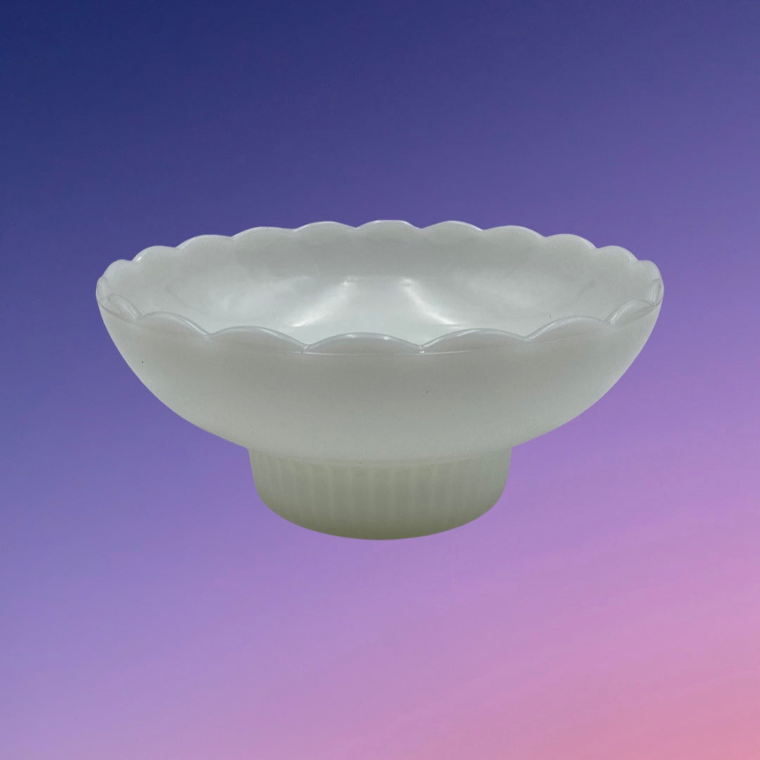 E.O. Brody Milk Glass Pedestal Bowl (M2000)