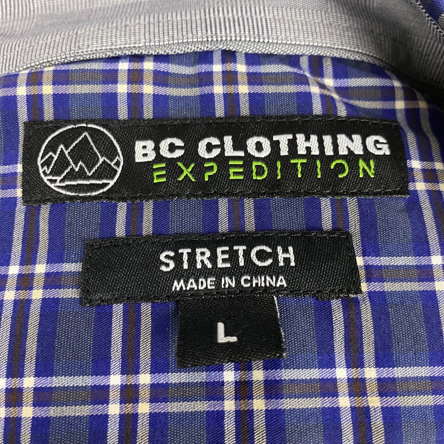 BC Clothing Expedition "Stretch" Long Sleeve Button Up Shirt (L)