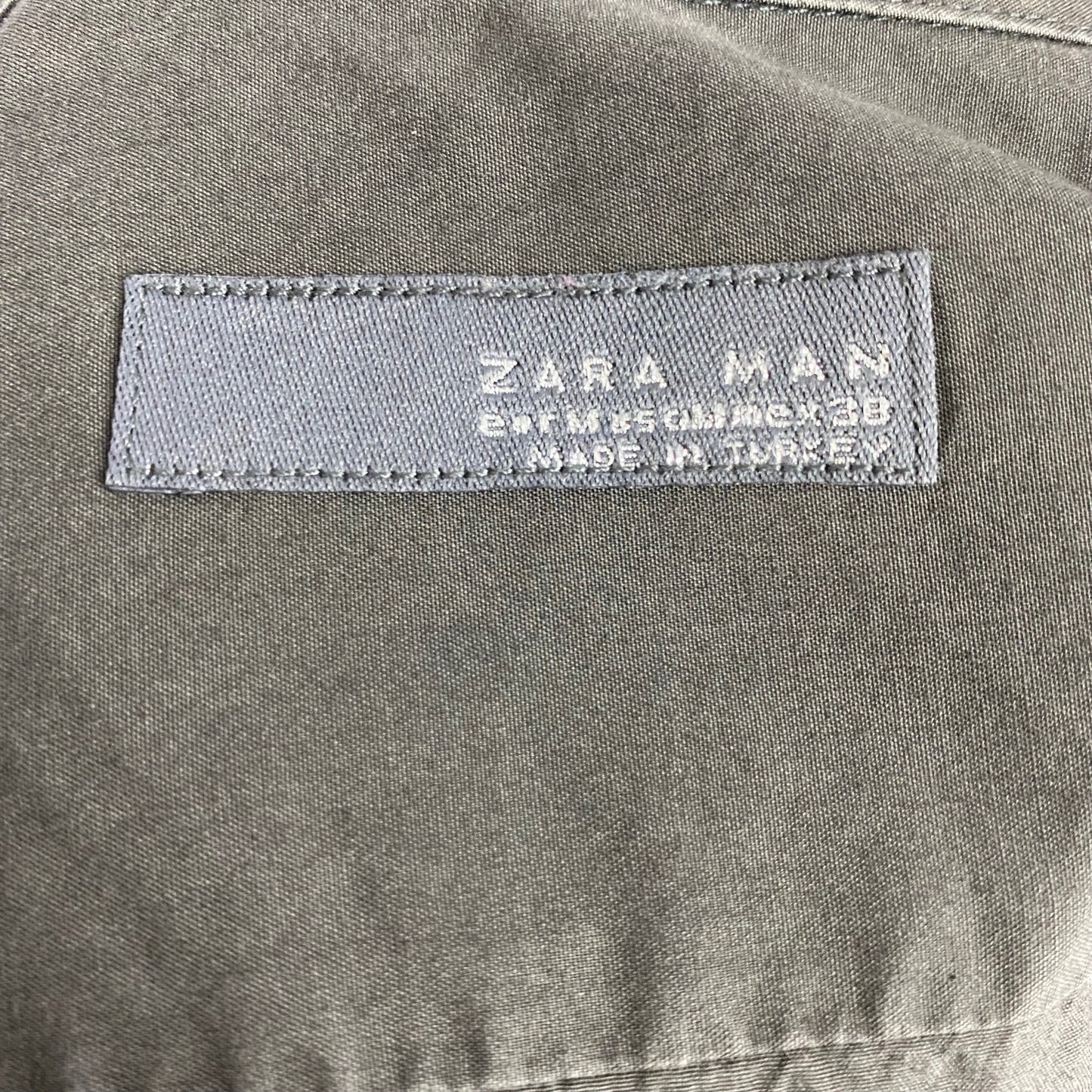 Zara Man Grey Long Sleeve Button Up Shirt (M)