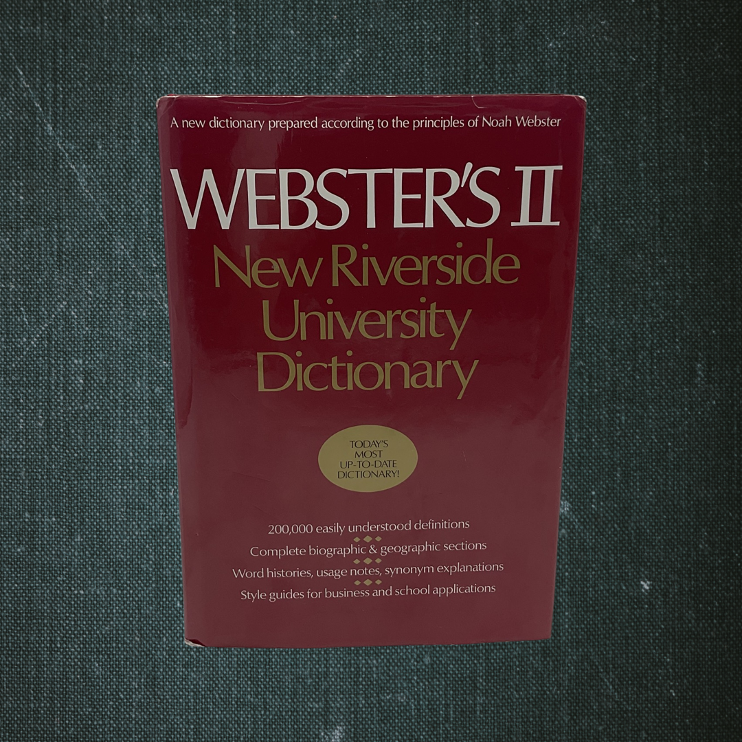 Webster’s II New Riverside University Dictionary (1994)