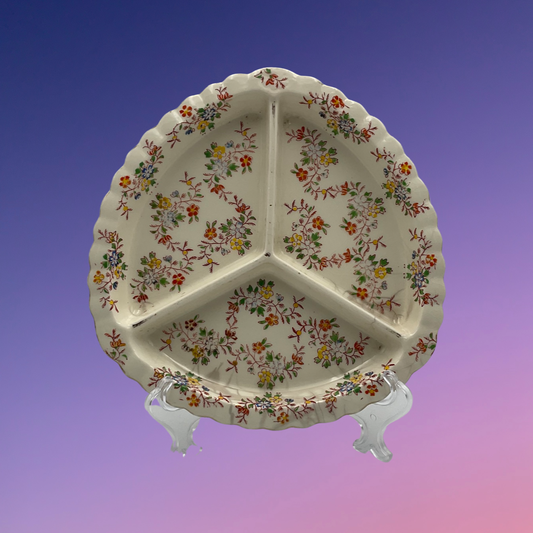 Royal Trico Floral Divided Dish