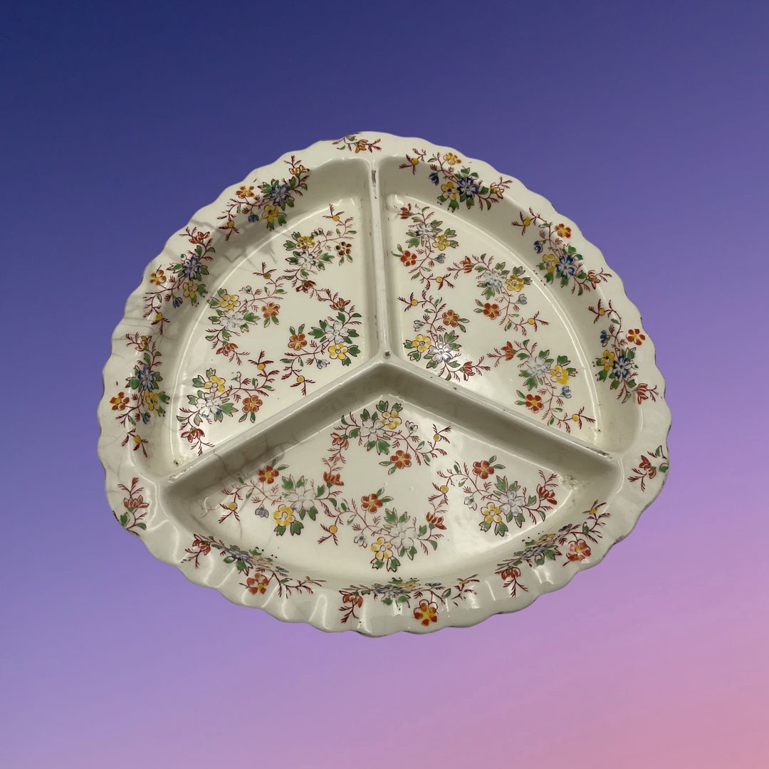 Royal Trico Floral Divided Dish