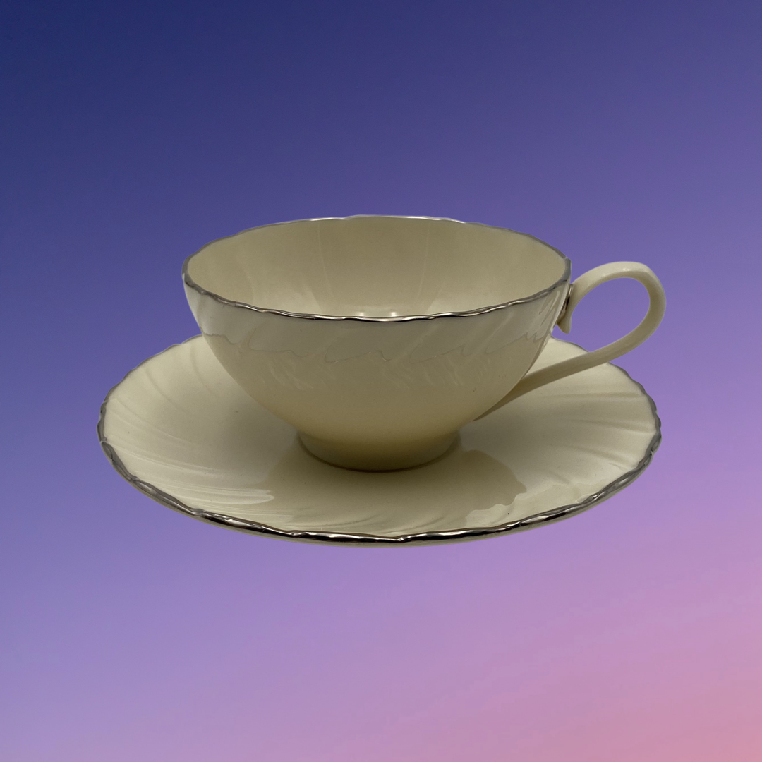 Lenox Weatherly Flat Cup and Saucer Set