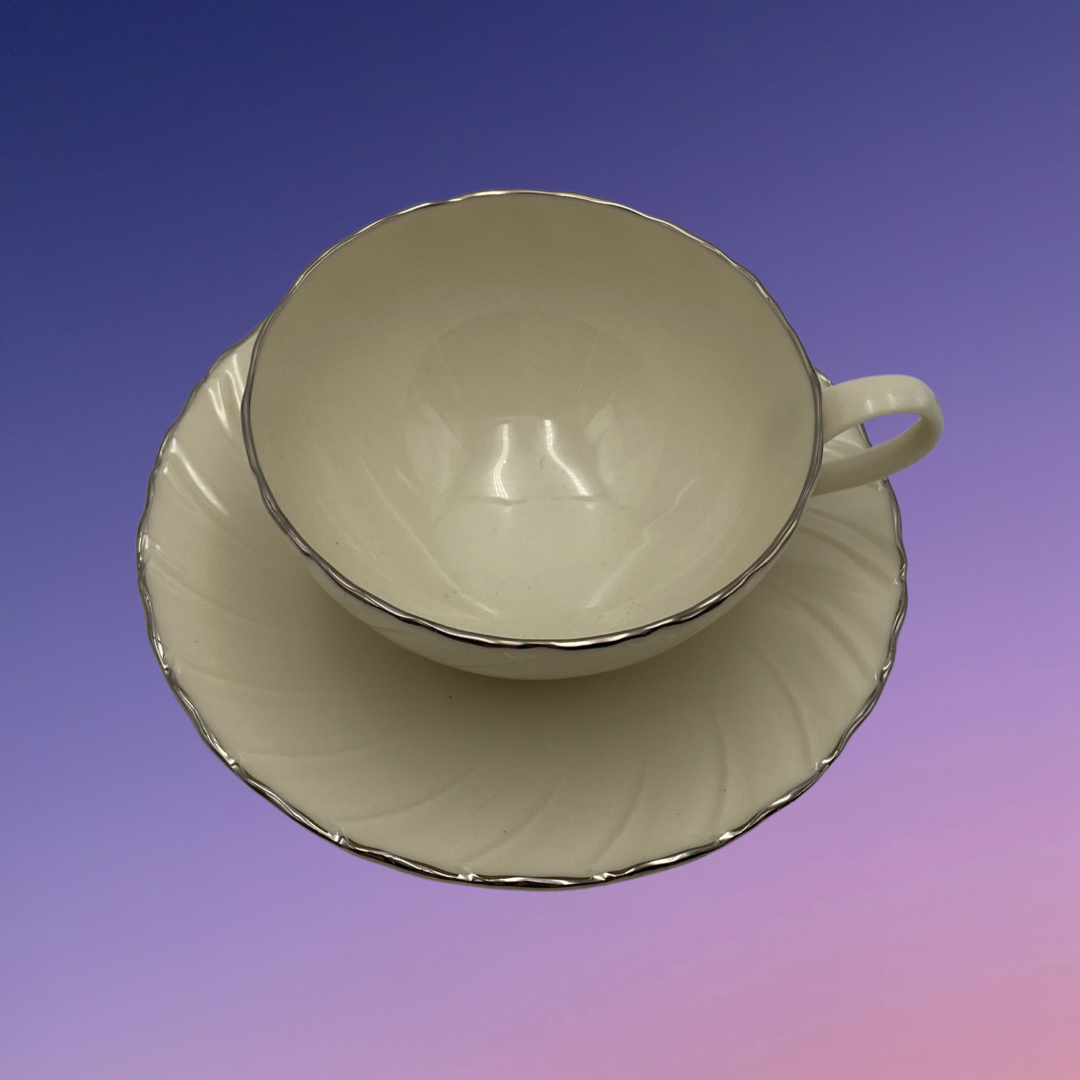 Lenox Weatherly Flat Cup and Saucer Set